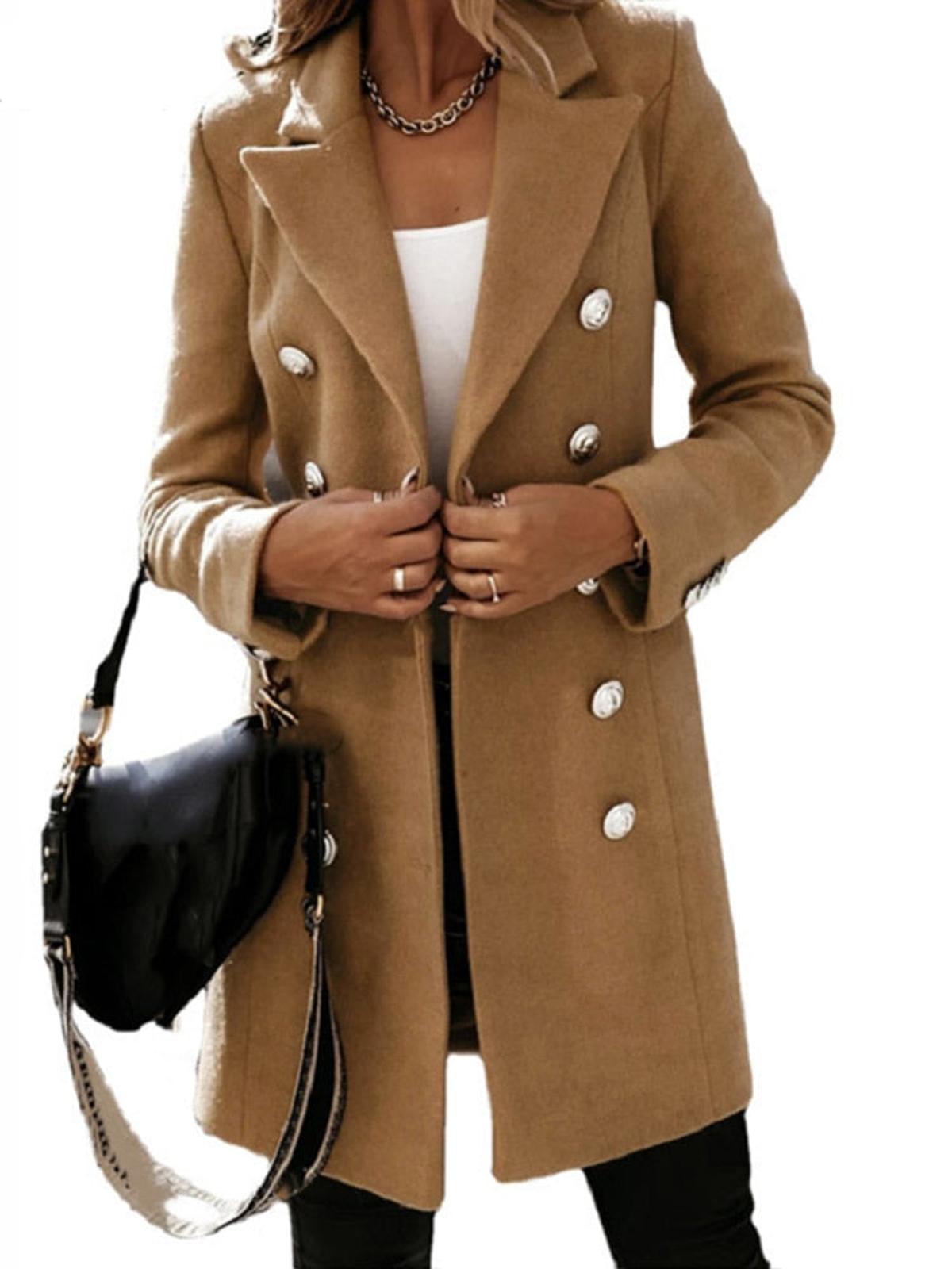 Dames Klassieke Trenchcoat Met Ceintuur En Knopen