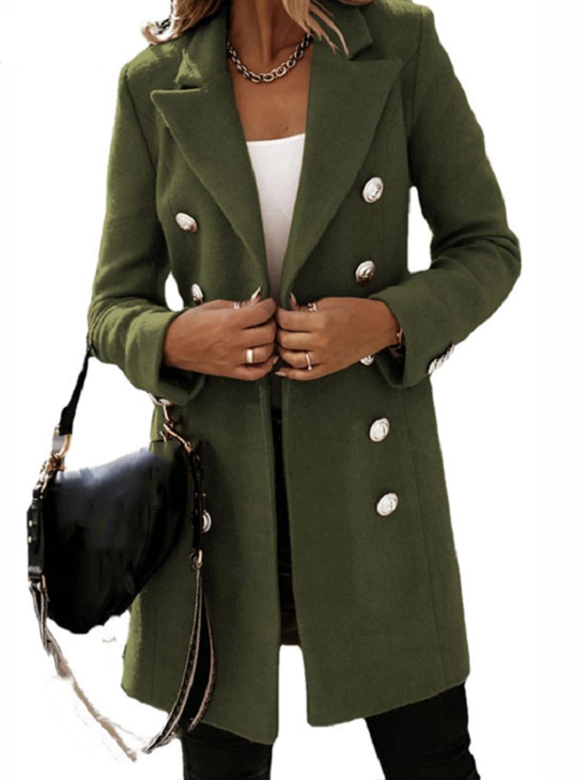 Dames Klassieke Trenchcoat Met Ceintuur En Knopen