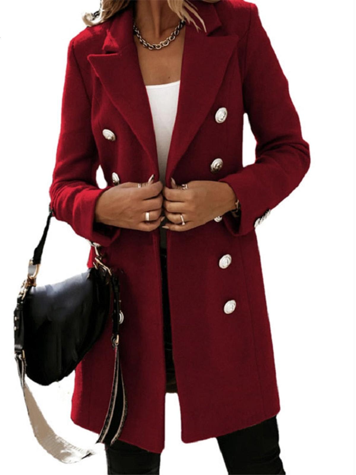 Dames Klassieke Trenchcoat Met Ceintuur En Knopen