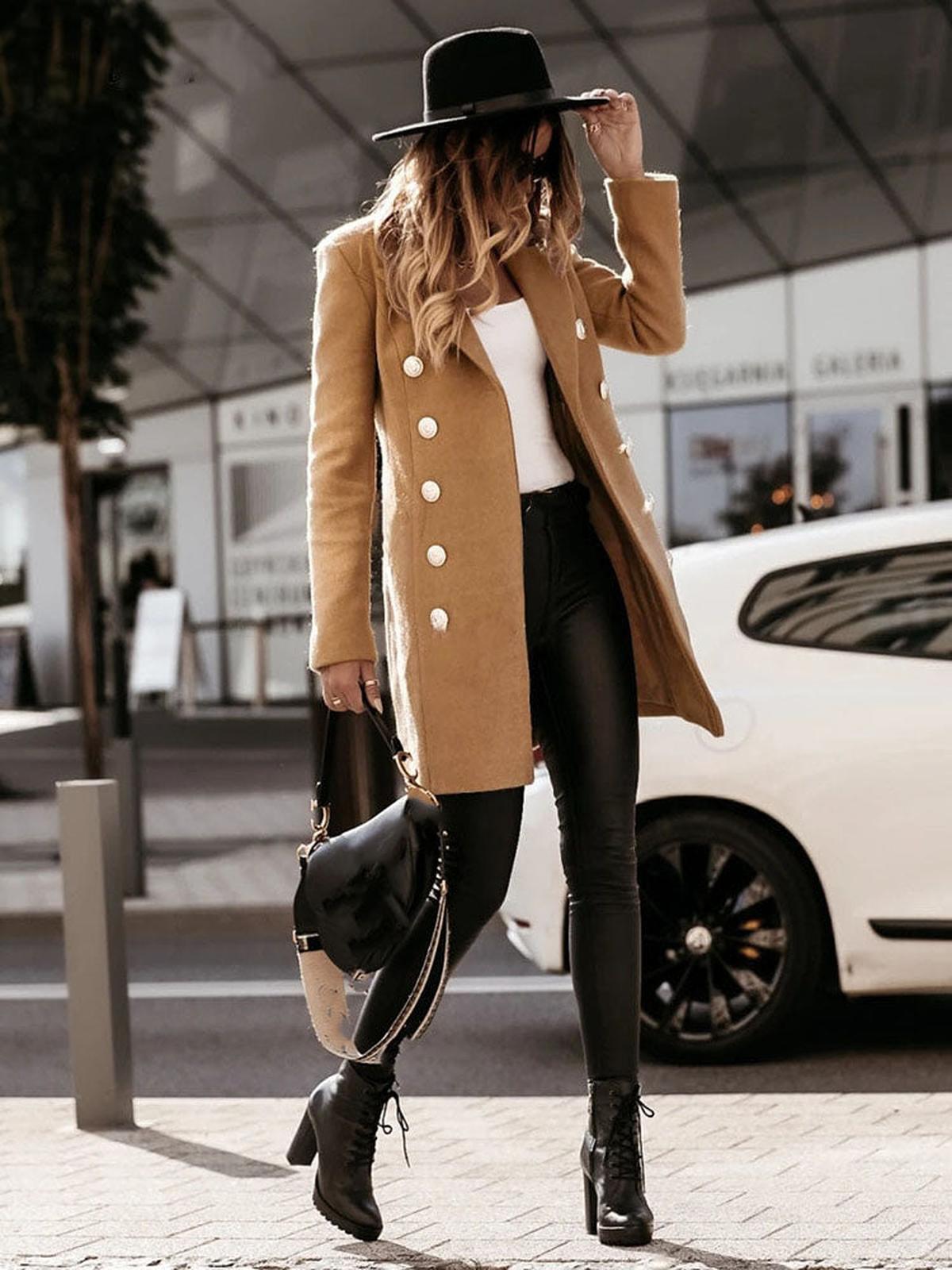 Dames Klassieke Trenchcoat Met Ceintuur En Knopen