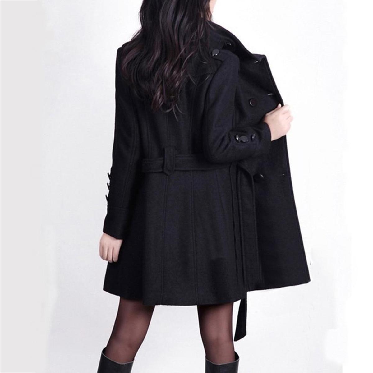 Dames Klassieke Trenchcoat Met Verstelbare Ceintuur