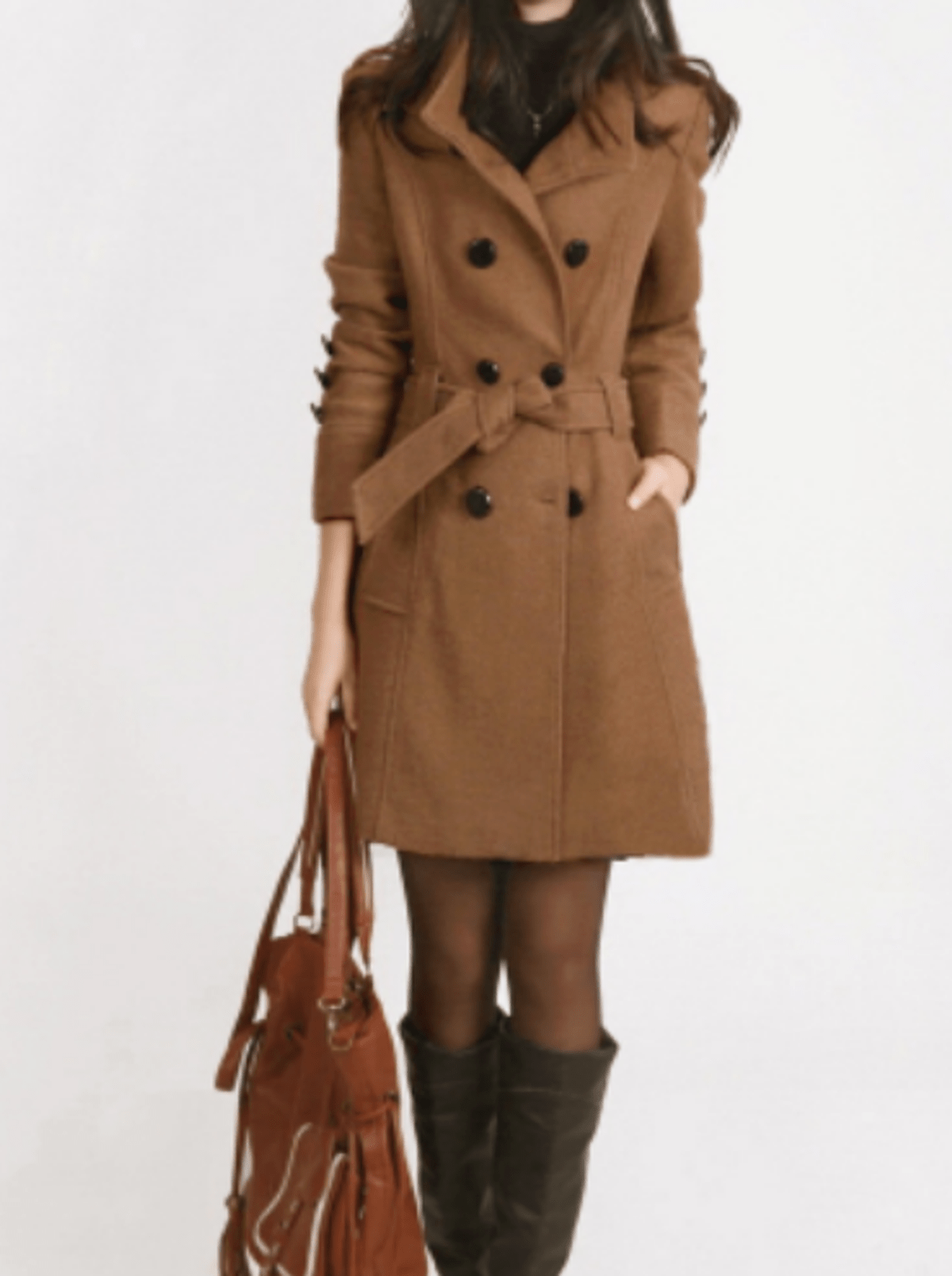 Dames Klassieke Trenchcoat Met Verstelbare Ceintuur