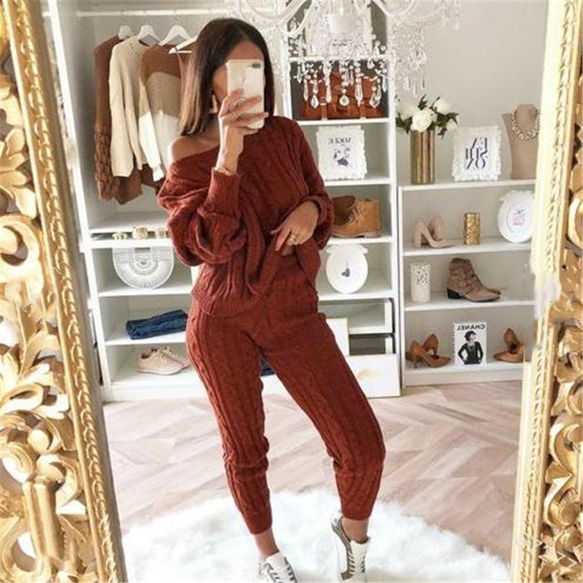 Dames Set Met Trui En Broek Voor Comfortabele En Stijlvolle Outfits