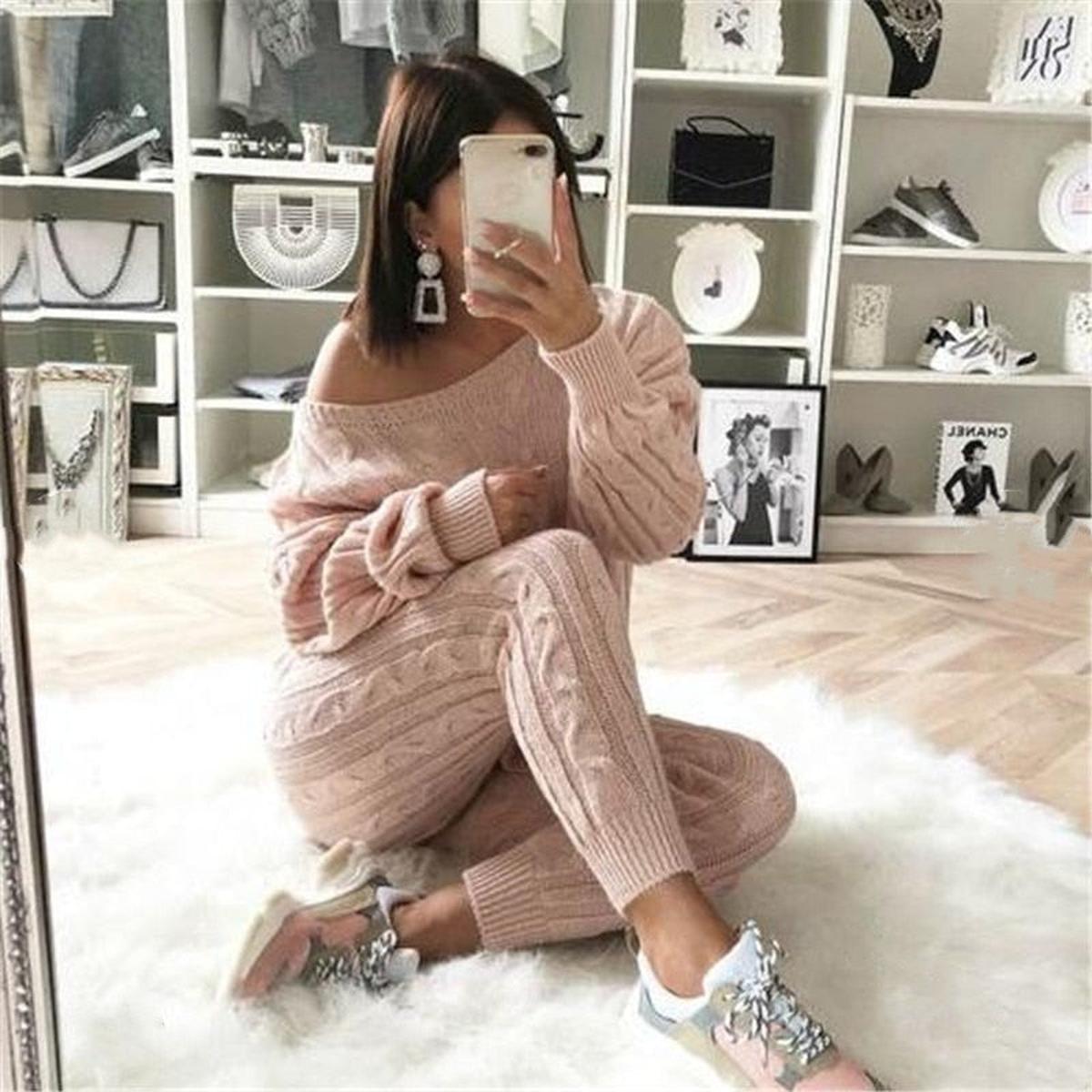 Dames Set Met Trui En Broek Voor Comfortabele En Stijlvolle Outfits