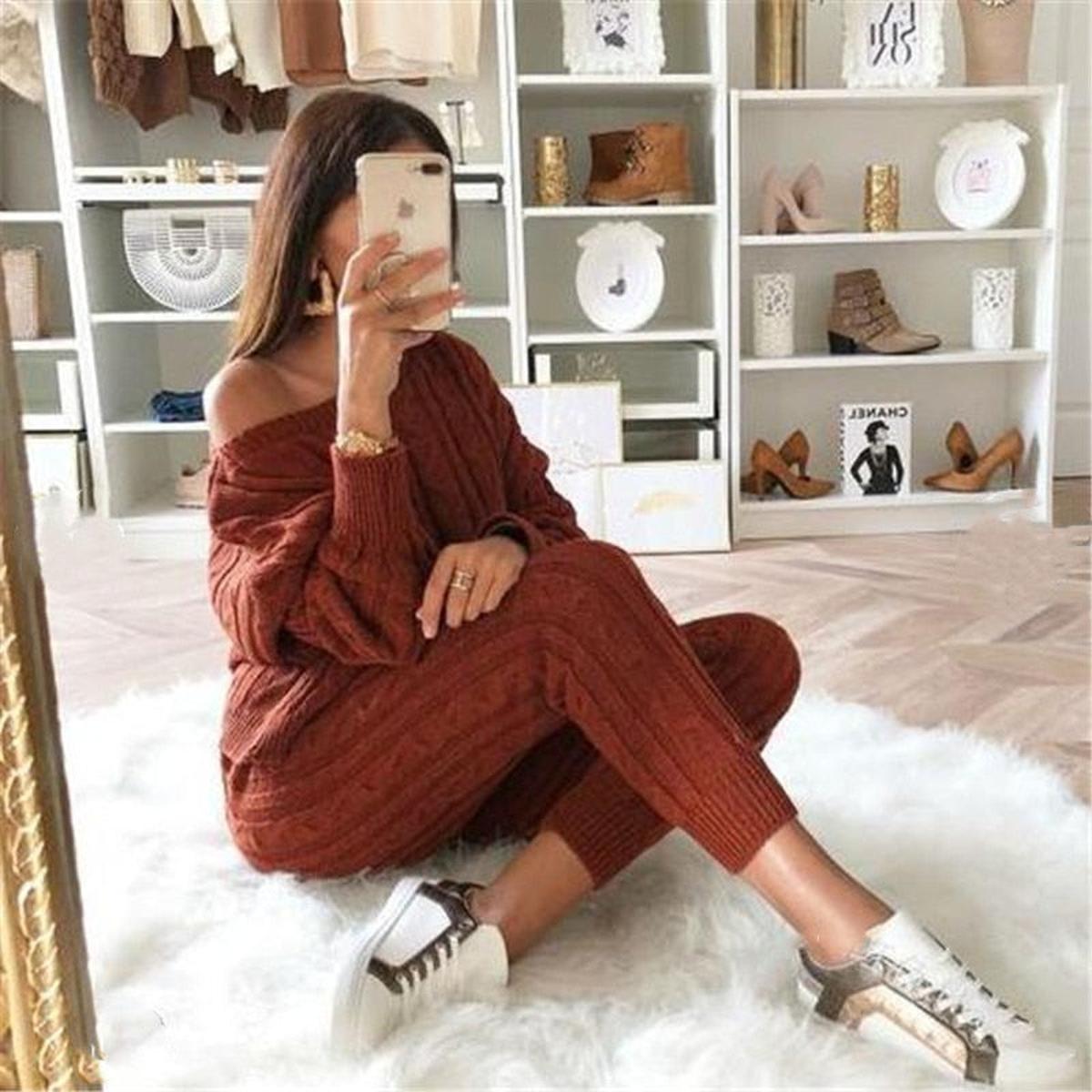 Dames Set Met Trui En Broek Voor Comfortabele En Stijlvolle Outfits