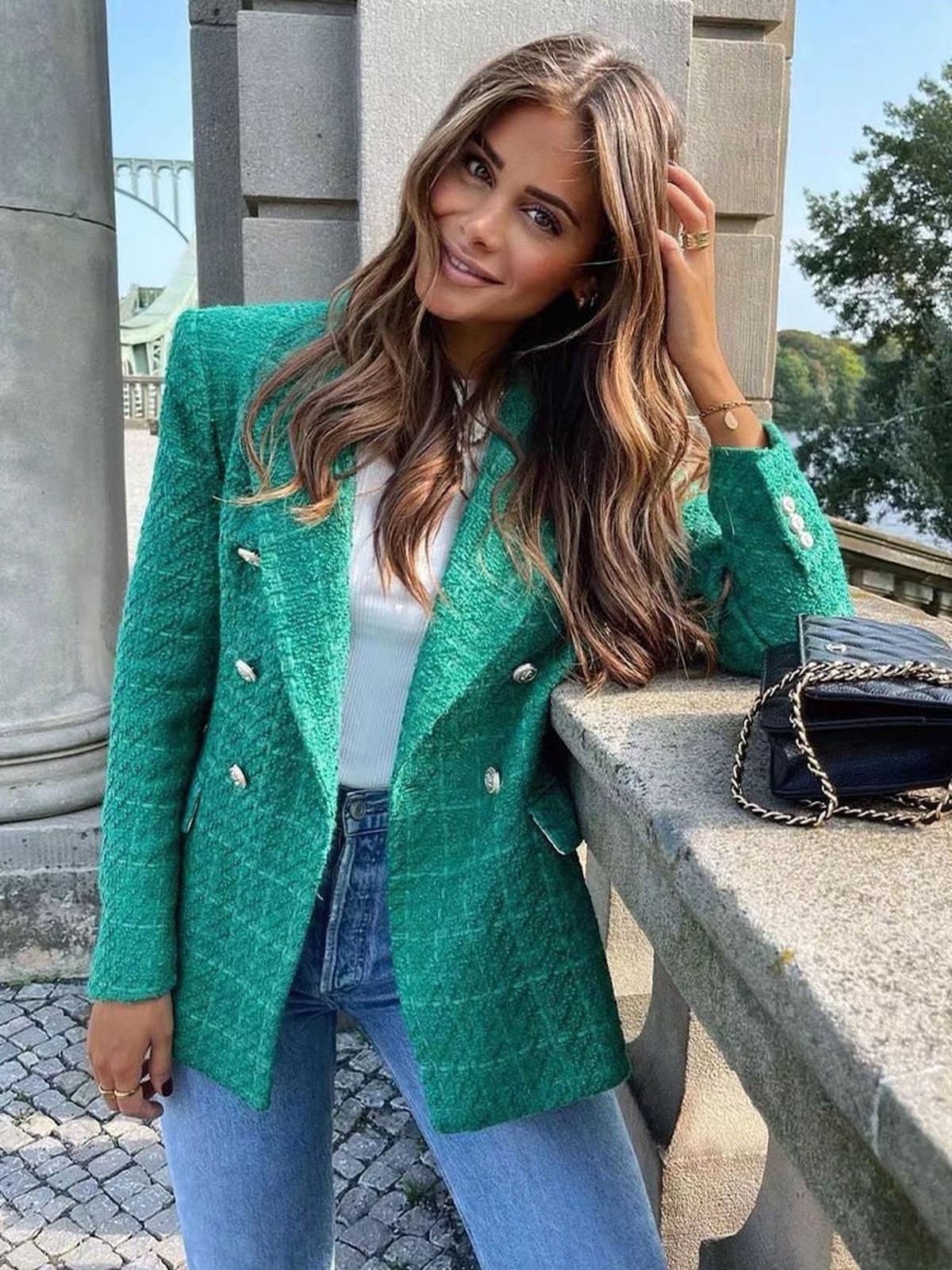 Dames Slim Fit Blazer Professioneel Tailored Jacket
