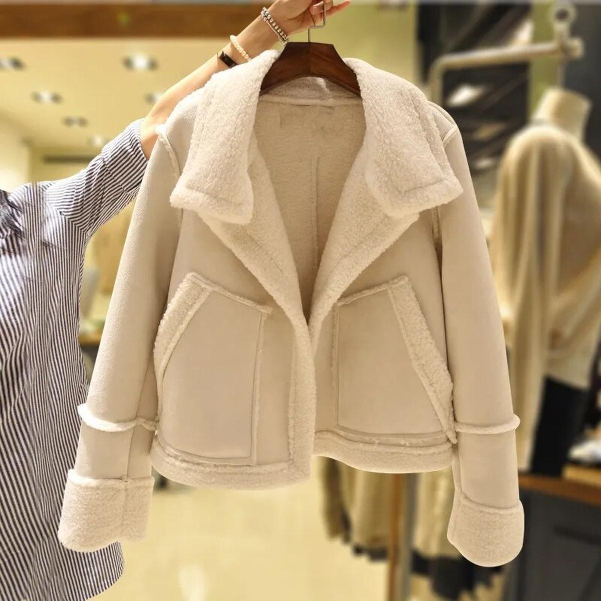 Dames Suède Slim Fit Jas