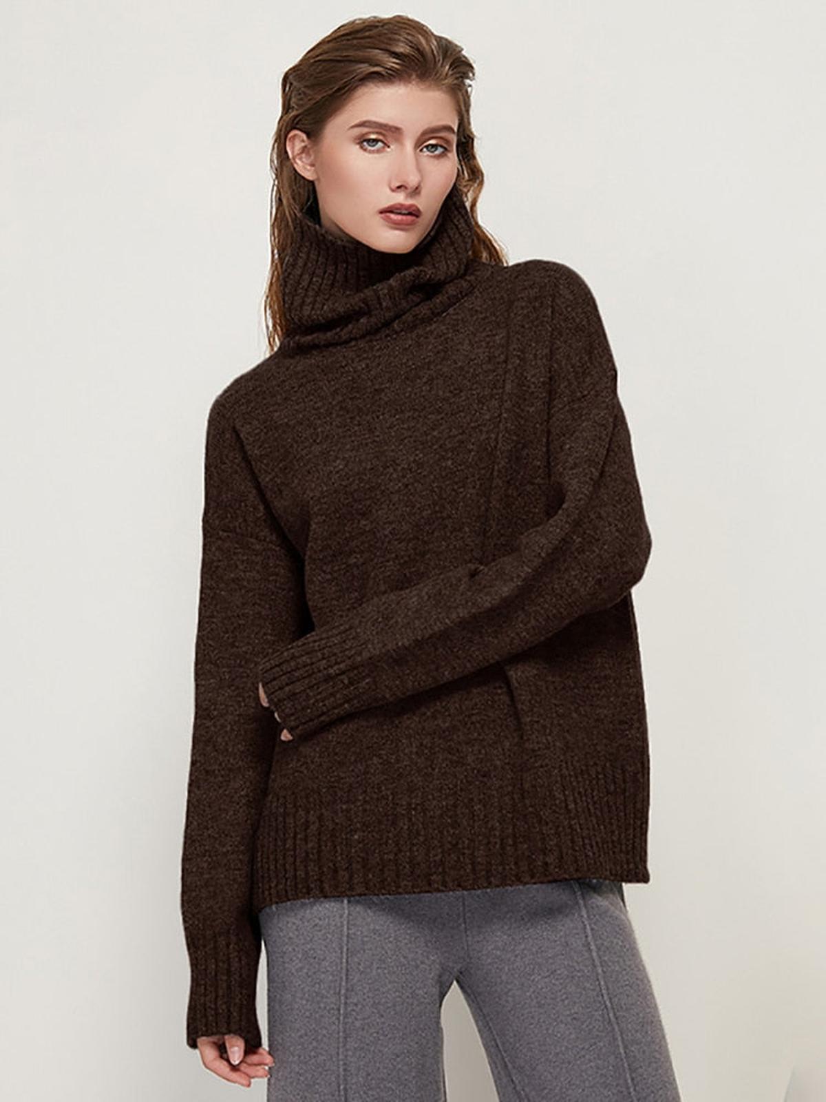 Dames Turtleneck Trui Regular Fit Van Premium Stof