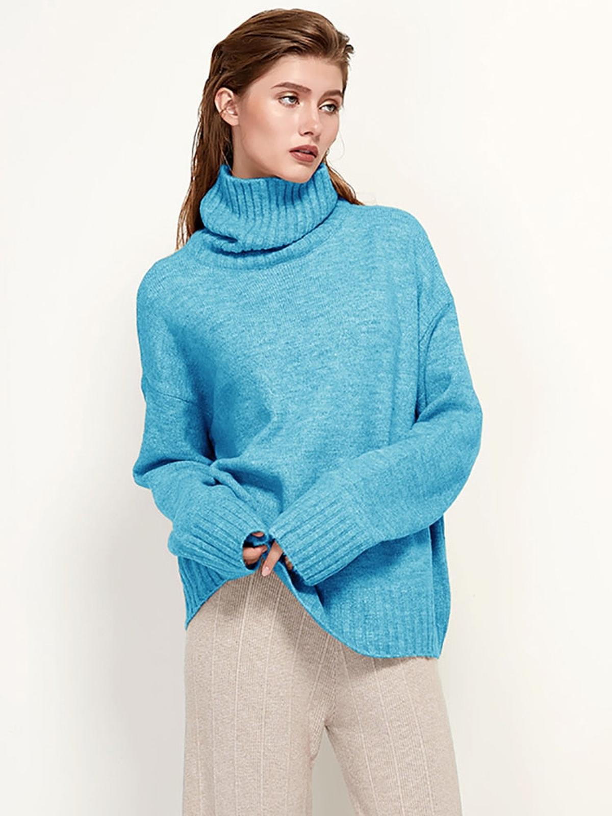 Dames Turtleneck Trui Regular Fit Van Premium Stof
