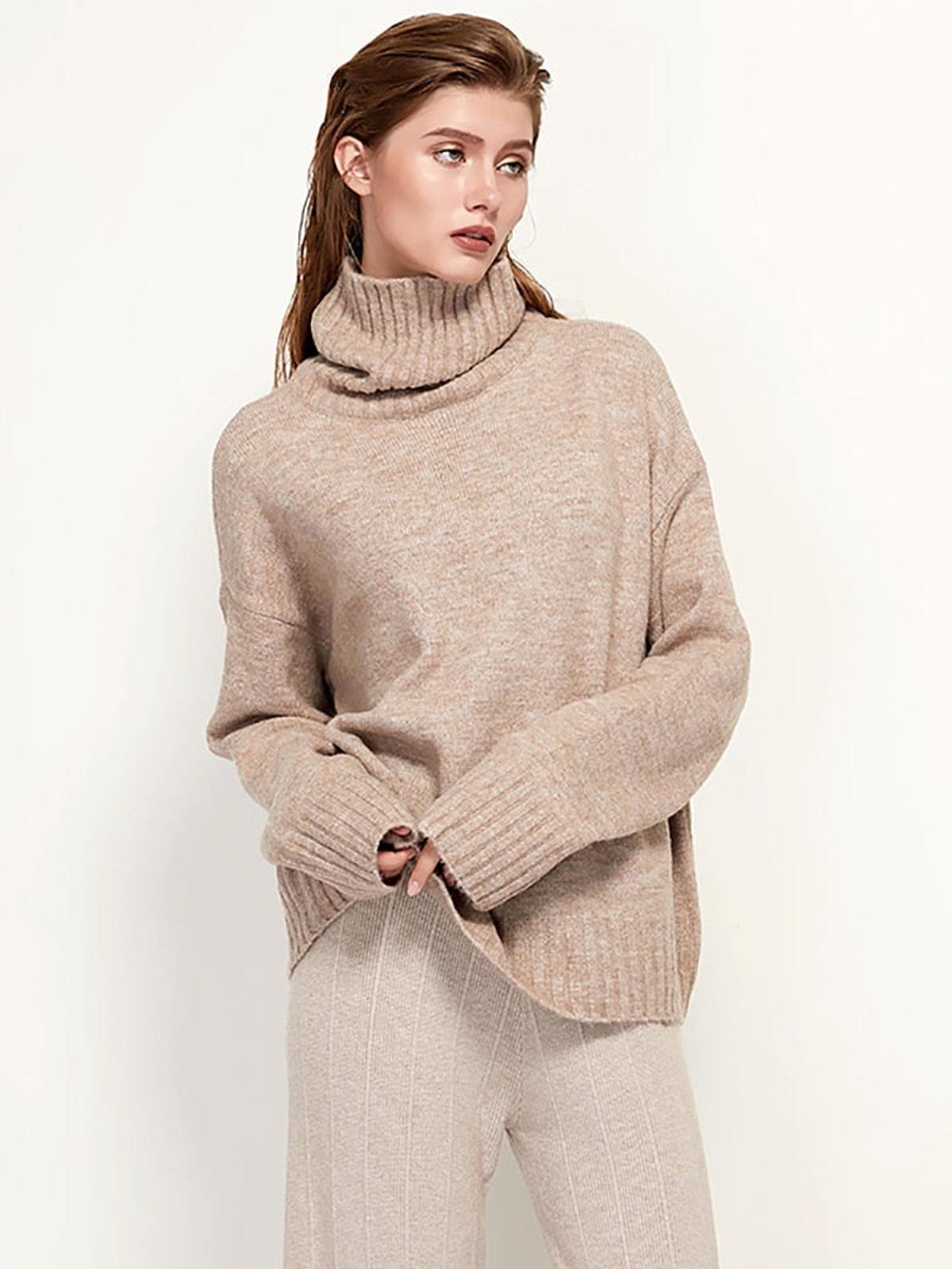 Dames Turtleneck Trui Regular Fit Van Premium Stof
