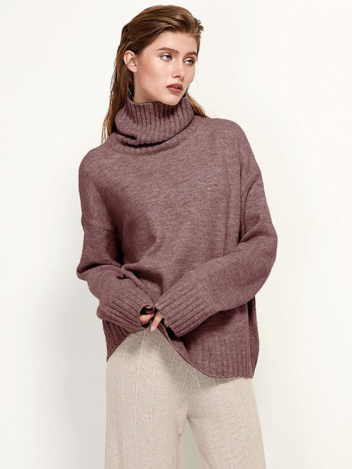 Dames Turtleneck Trui Regular Fit Van Premium Stof