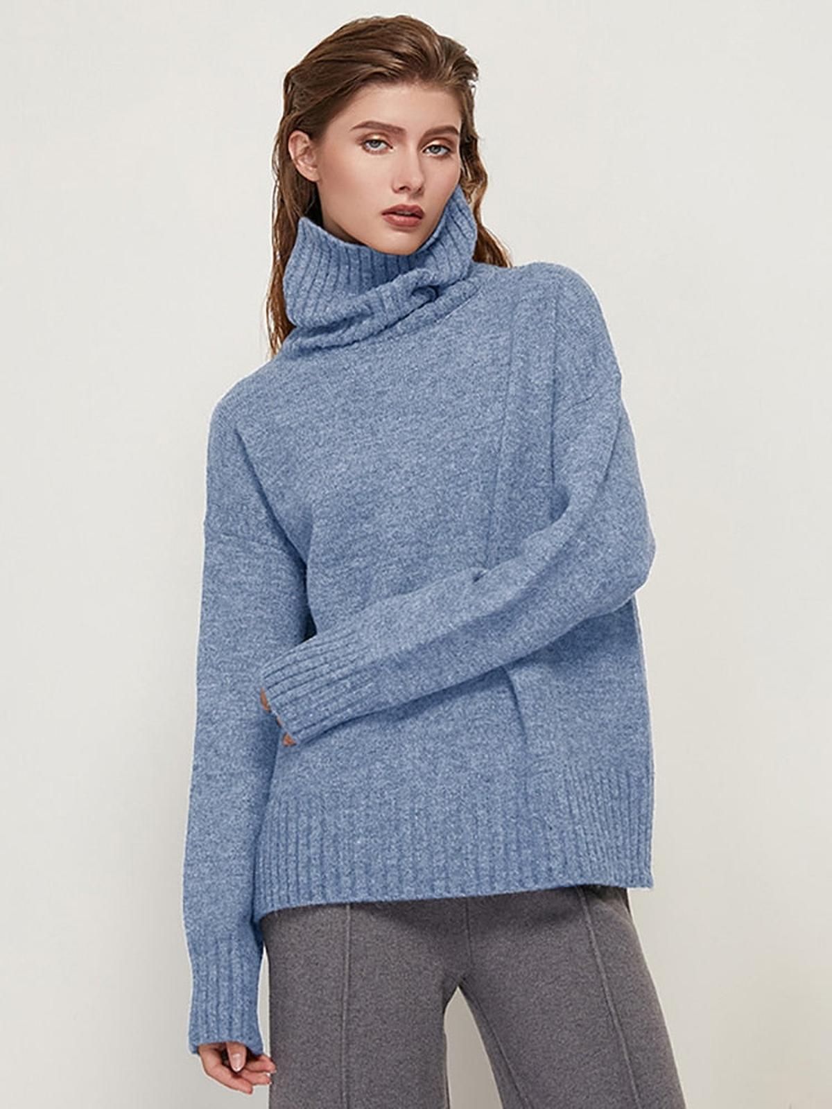 Dames Turtleneck Trui Regular Fit Van Premium Stof