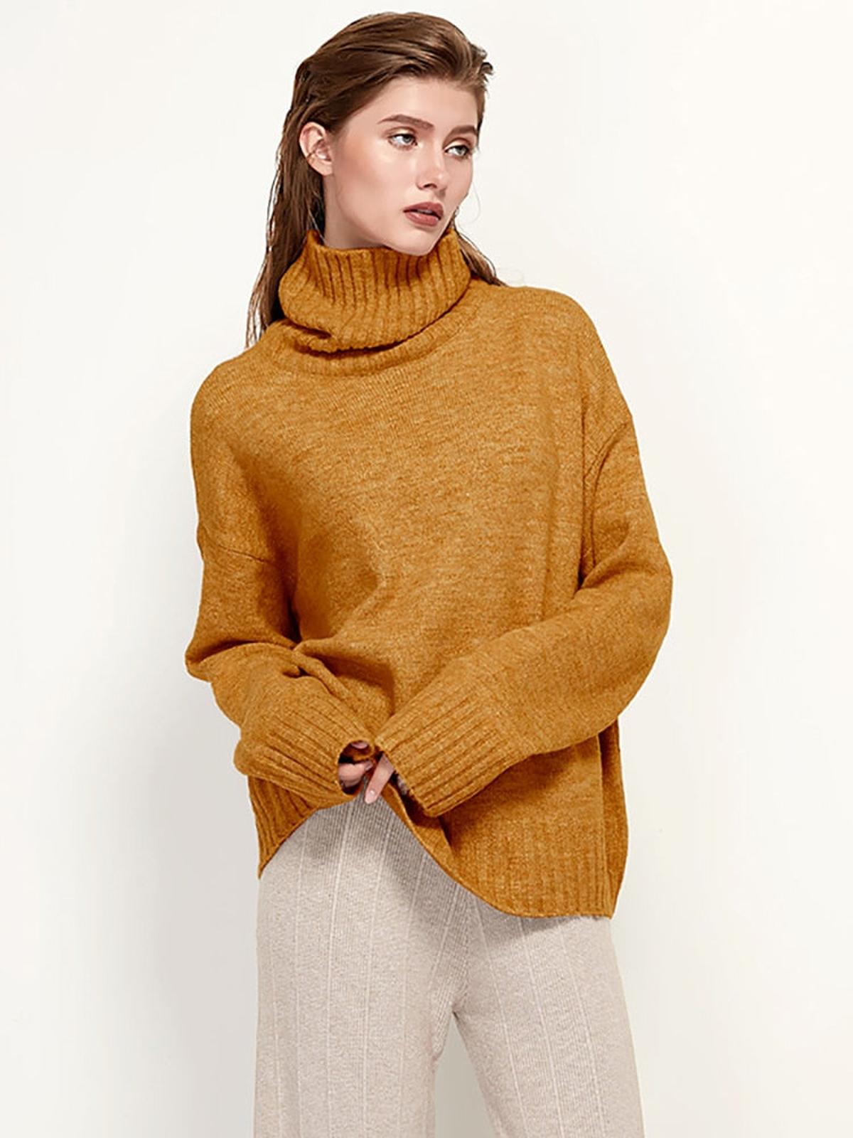 Dames Turtleneck Trui Regular Fit Van Premium Stof