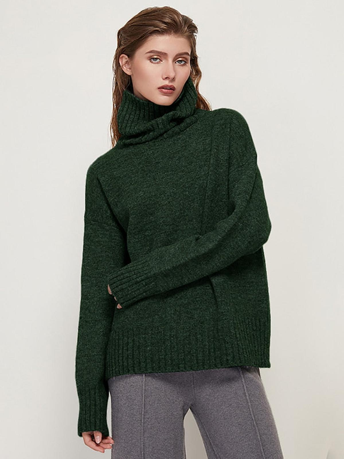 Dames Turtleneck Trui Regular Fit Van Premium Stof