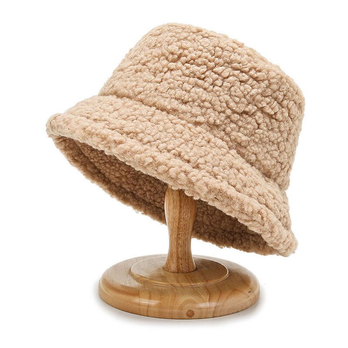 Dames Lamswol Bucket Hoed - Warme Buitenhoed voor Comfort en Stijl - Harlett