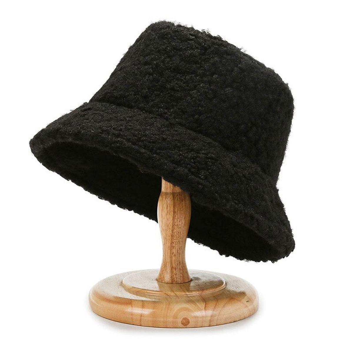 Dames Lamswol Bucket Hoed - Warme Buitenhoed voor Comfort en Stijl - Harlett