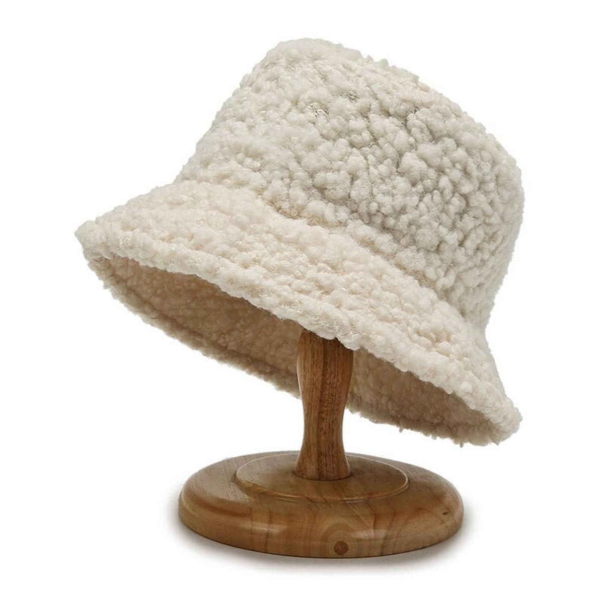 Dames Lamswol Bucket Hoed - Warme Buitenhoed voor Comfort en Stijl - Harlett