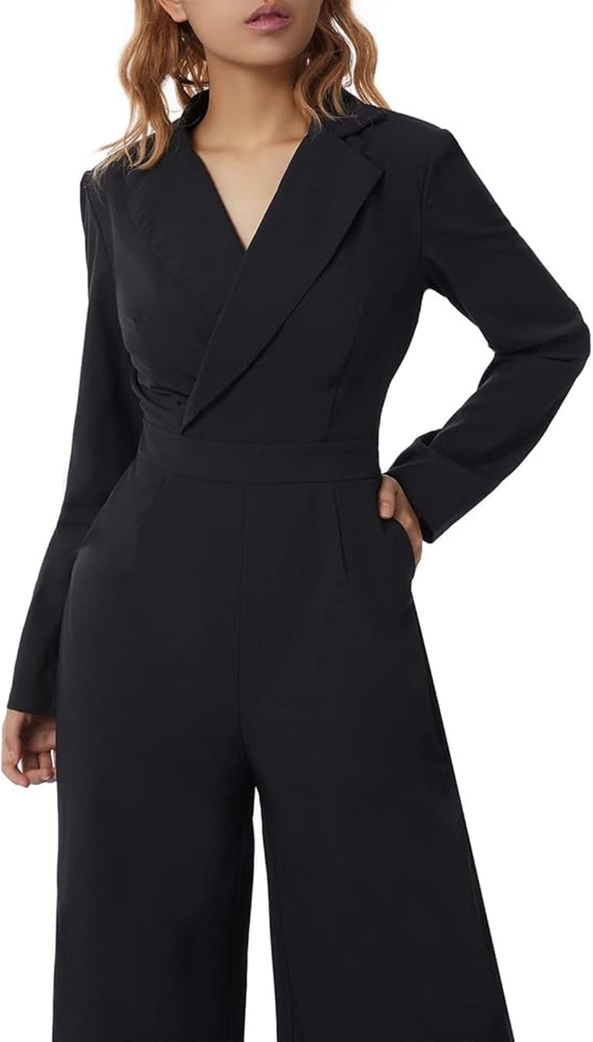 Dames Lange Mouw Slim Fit Jumpsuit - Harlett