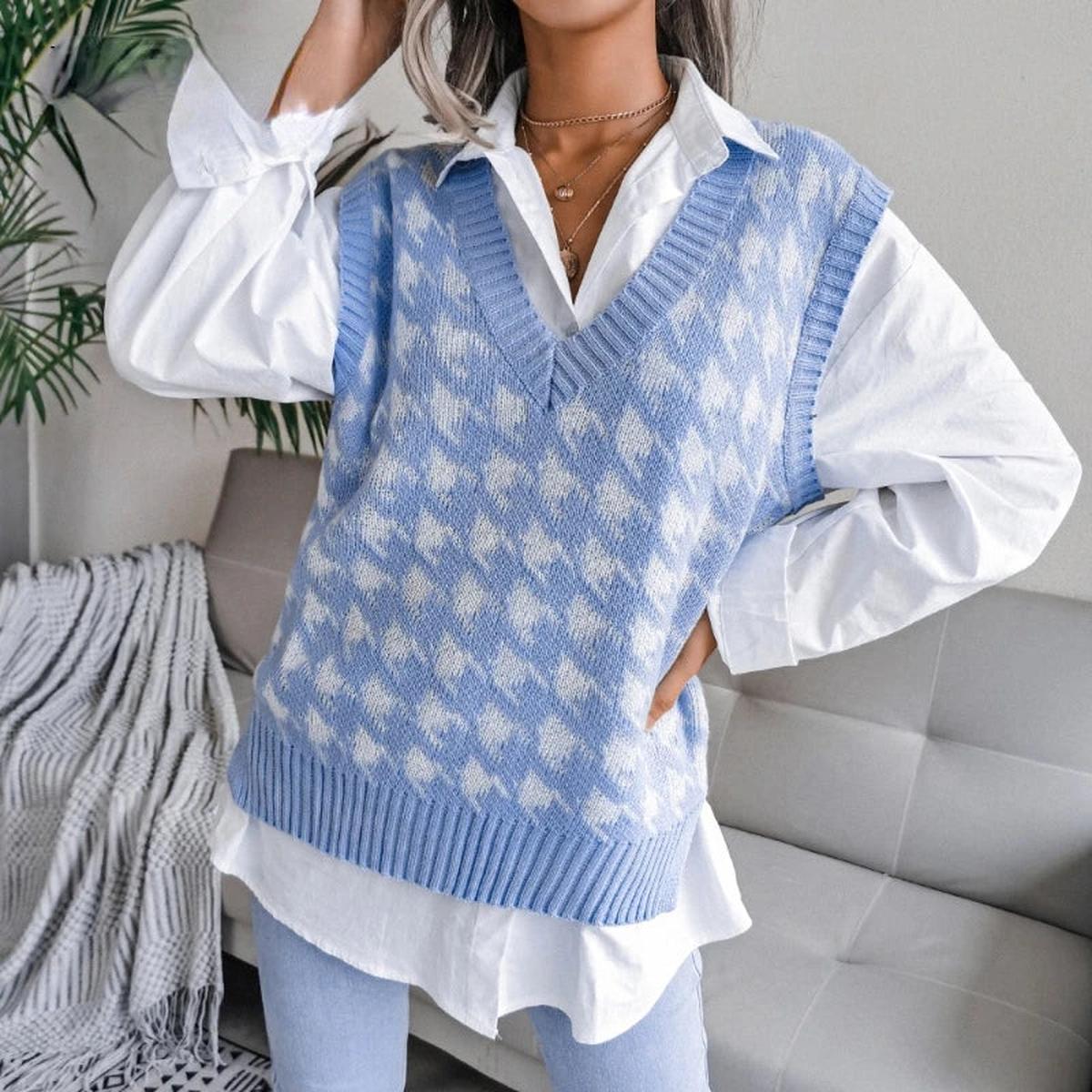 Dames Mouwloos Geruit Vest Top Voor Laagjes Draagcomfort - Harlett