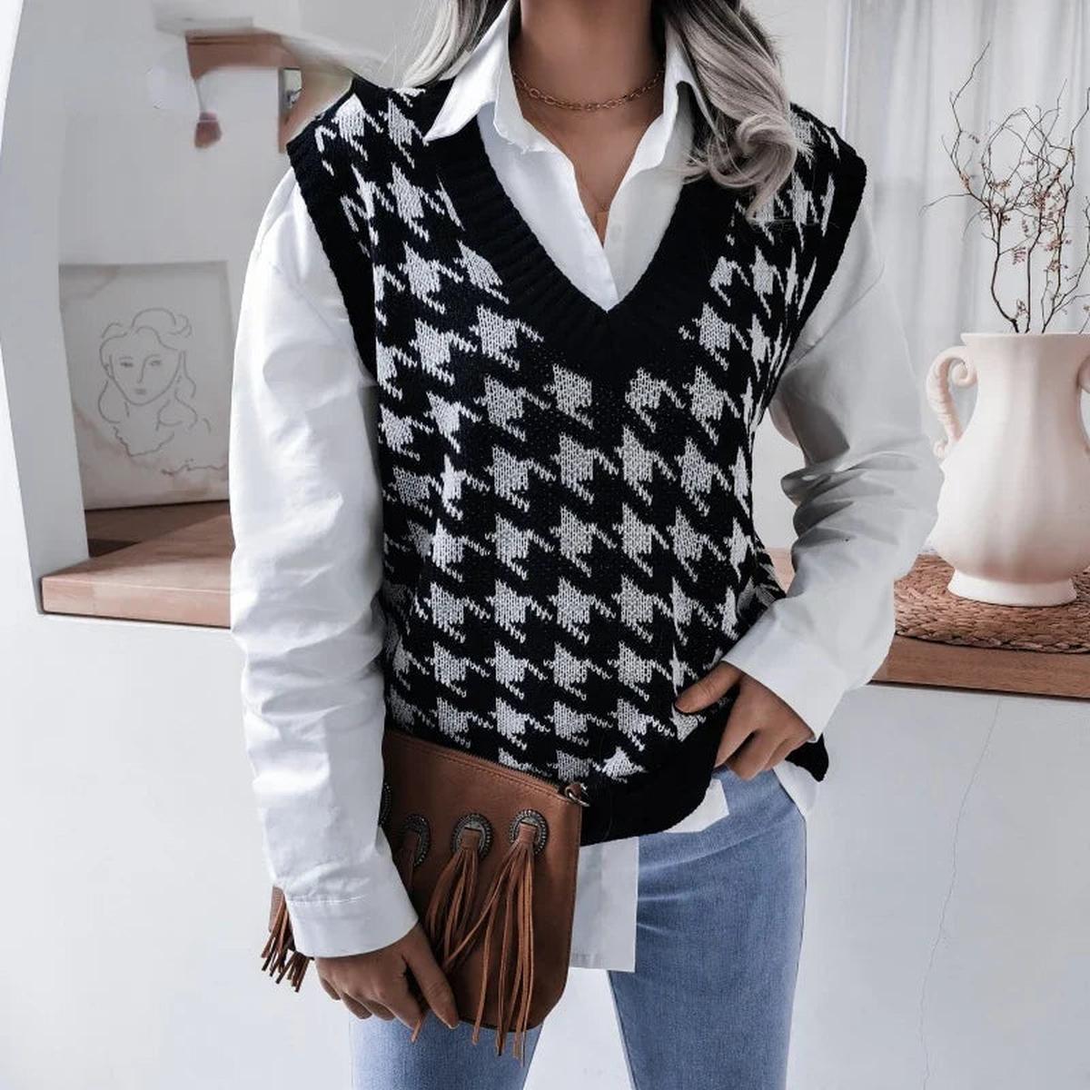 Dames Mouwloos Geruit Vest Top Voor Laagjes Draagcomfort - Harlett
