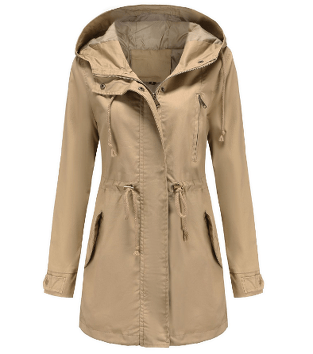 Dames Winddichte Jas met Verstelbare Capuchon en Zakken - Harlett