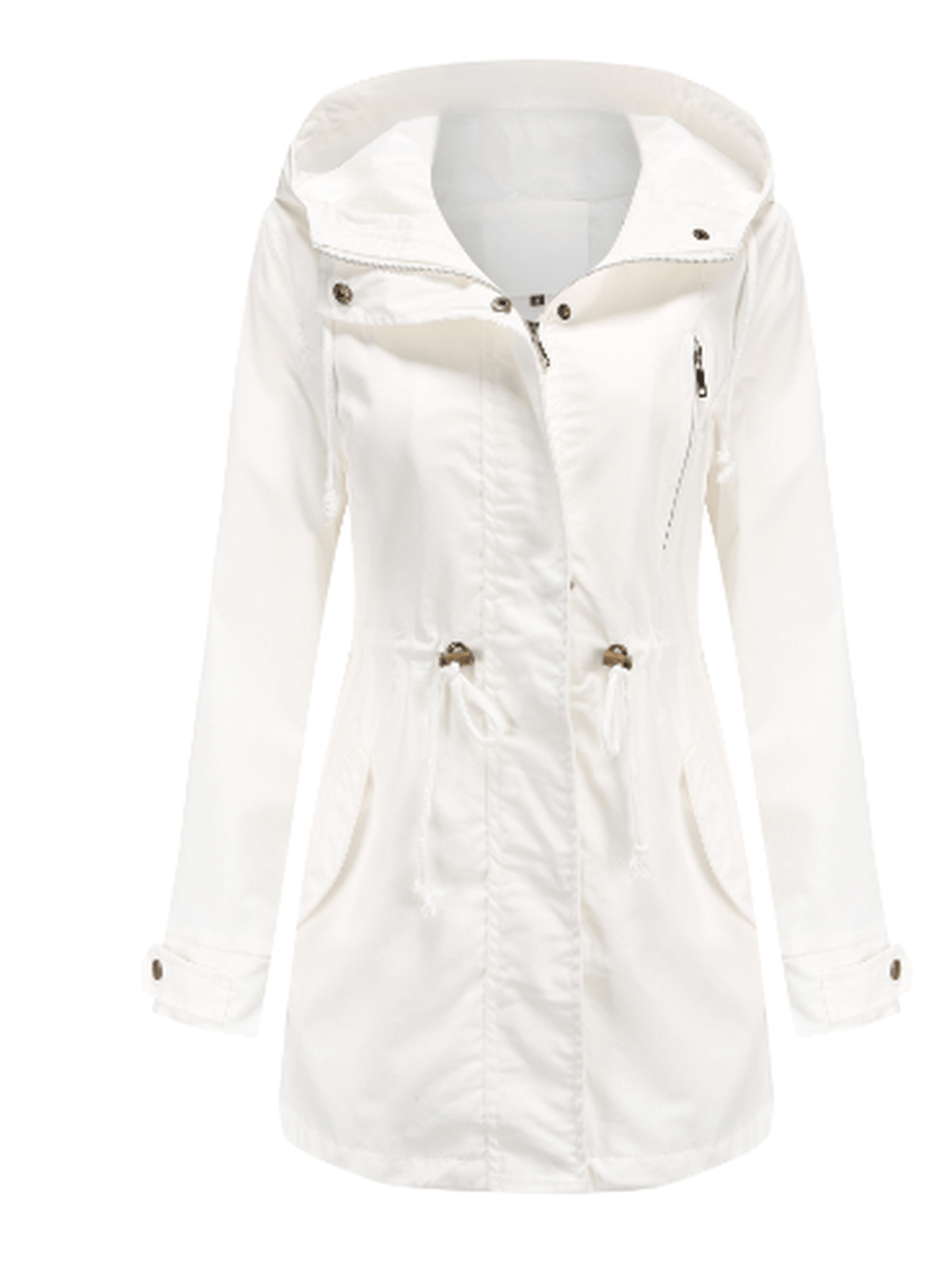 Dames Winddichte Jas met Verstelbare Capuchon en Zakken - Harlett