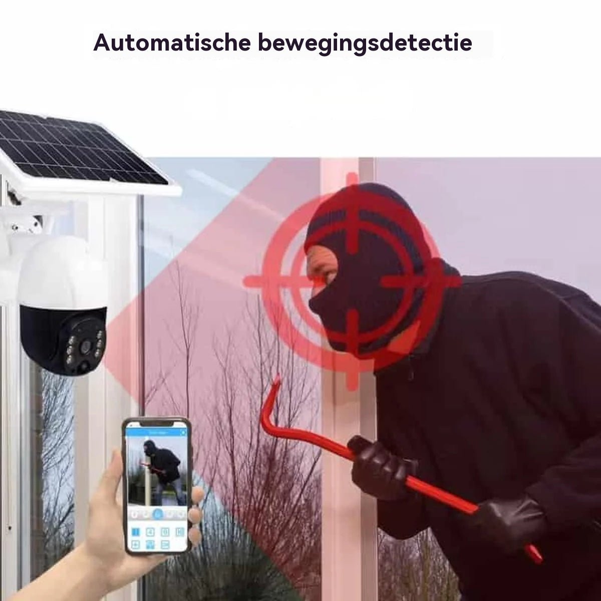 Draadloze Beveiligingscamera met Zonnepaneel - DualGuard 4K - Harlett