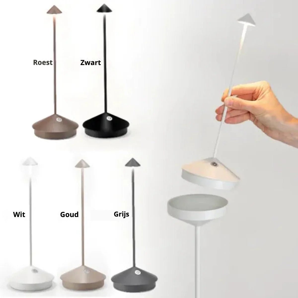 Draadloze Dimbare LED Tafellamp - ClarityGlow - Harlett