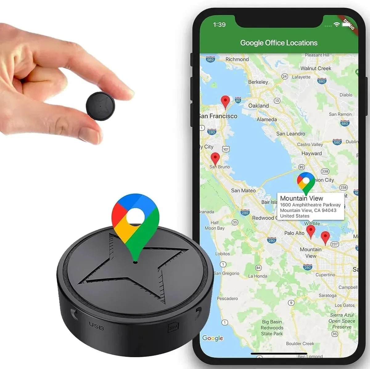 Magnetische Compacte GPS Tracker - Harlett