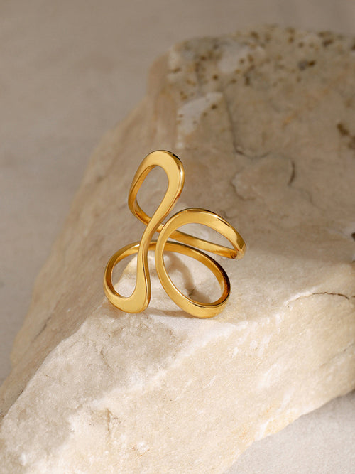 1 Stuks Gold Plated Open Wervelring