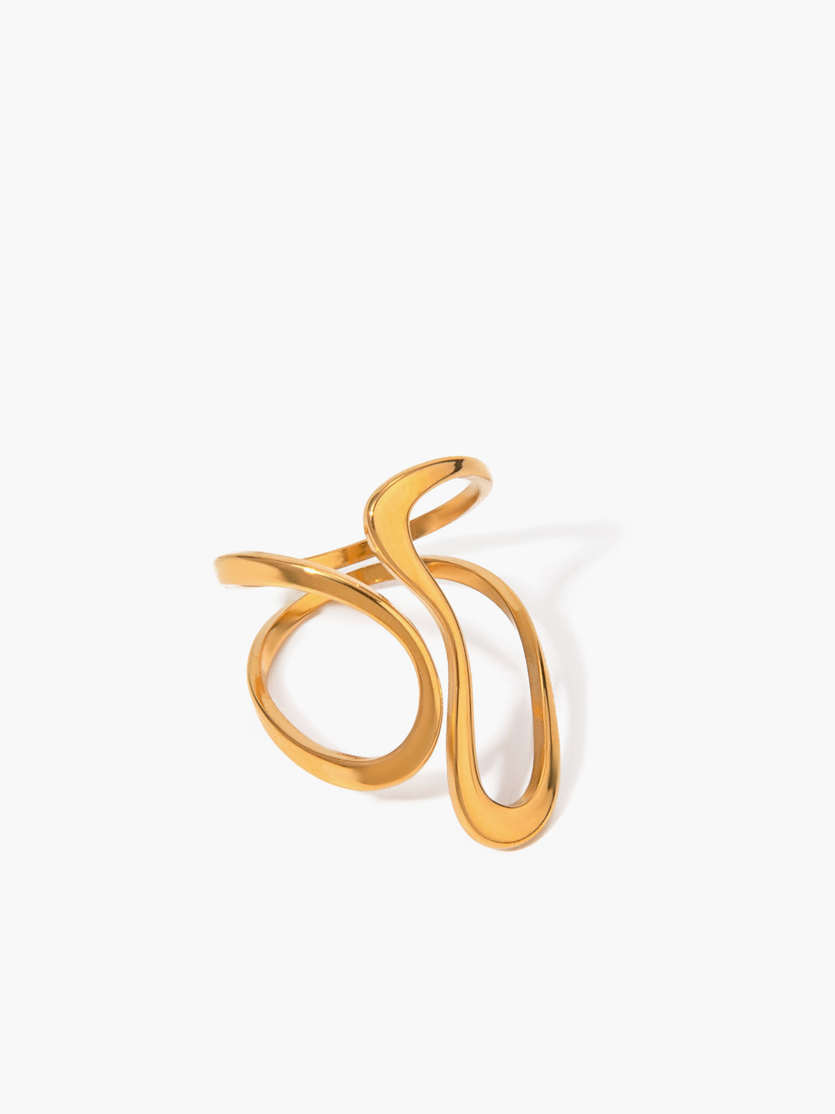 1 Stuks Gold Plated Open Wervelring