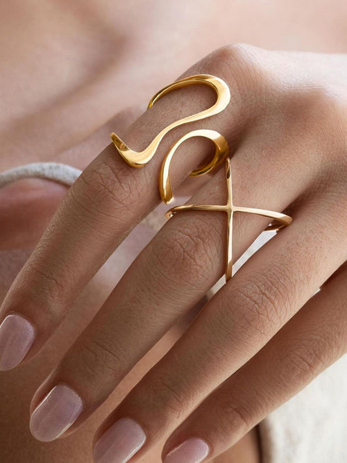 1 Stuks Gold Plated Open Wervelring
