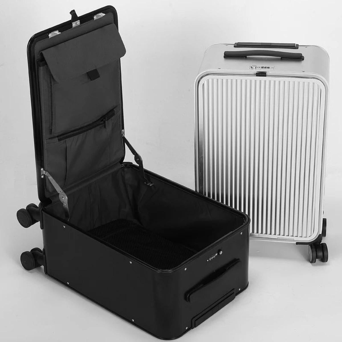100% Aluminium Koffer Met 360° Spinnerwielen - Luxe Cabine En Ingecheckte Bagage - Harlett