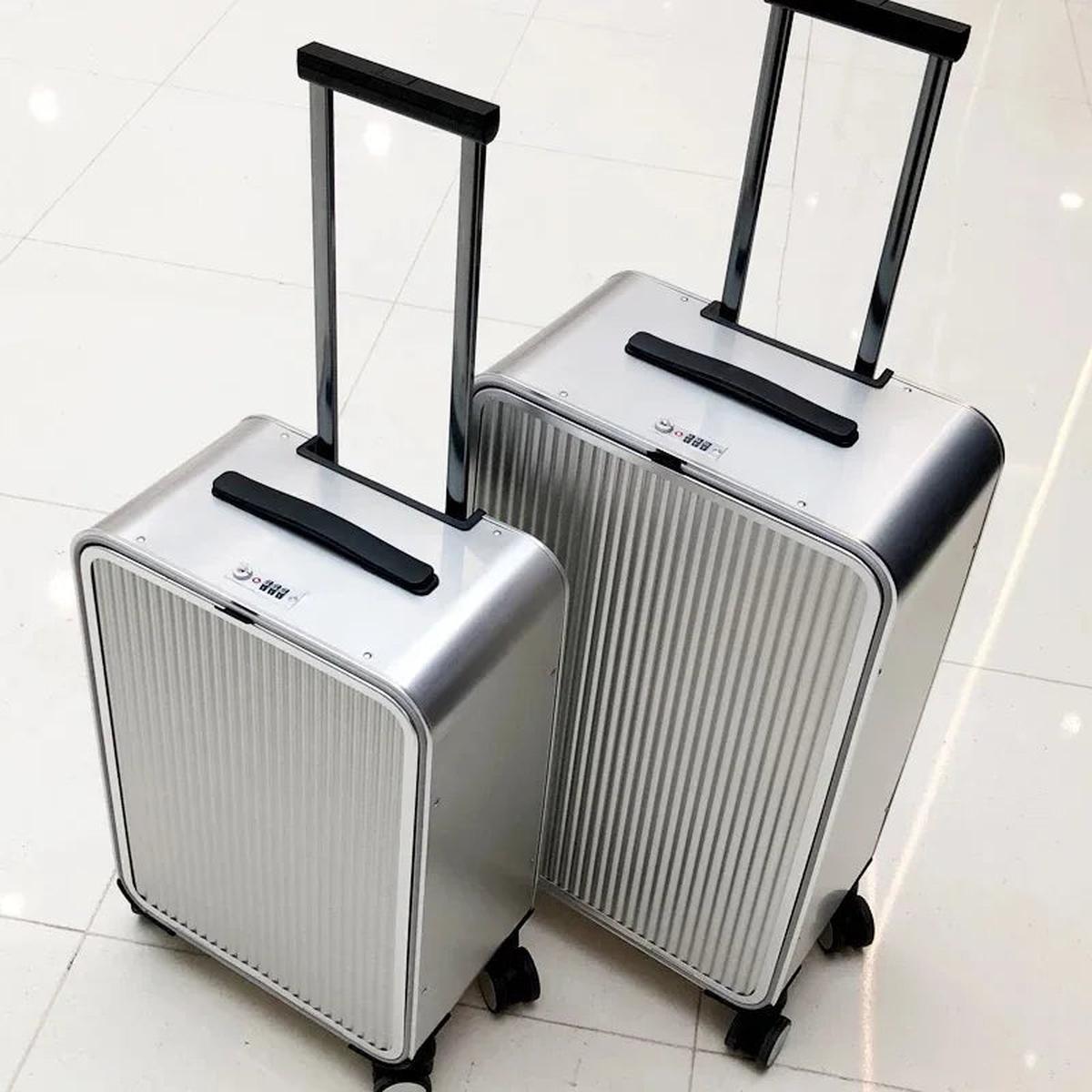 100% Aluminium Koffer Met 360° Spinnerwielen - Luxe Cabine En Ingecheckte Bagage - Harlett