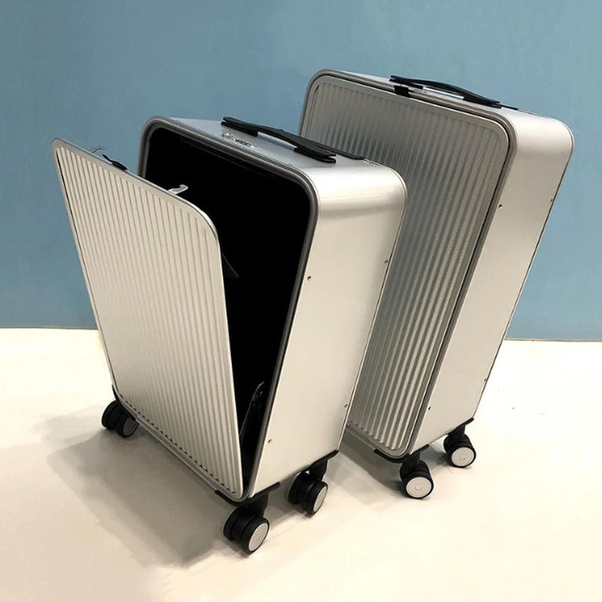 100% Aluminium Koffer Met 360° Spinnerwielen - Luxe Cabine En Ingecheckte Bagage - Harlett