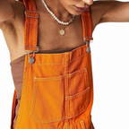 Mouwloze Denim Jumpsuit met Tailleband en Zakken