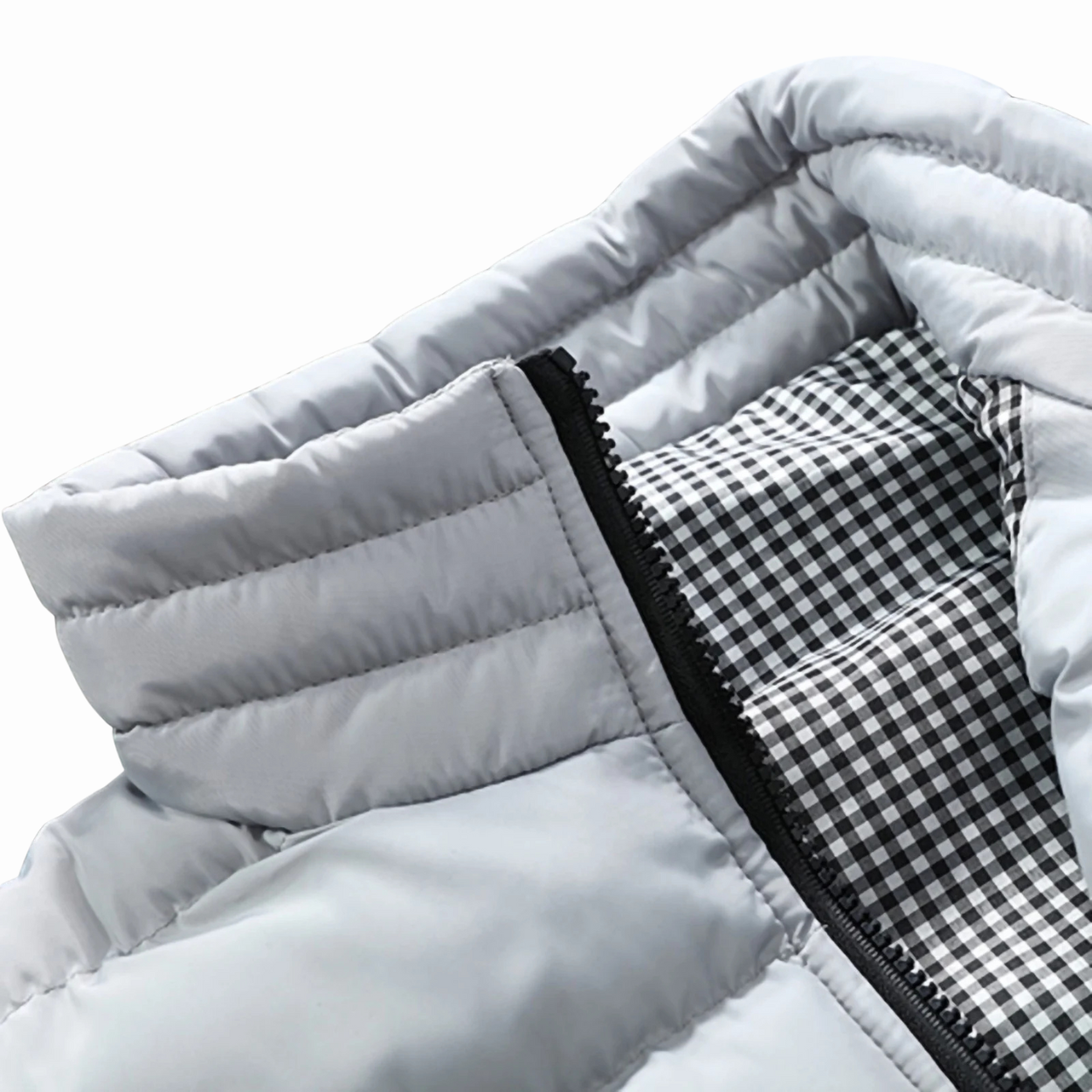 Lichtgewicht Gewatteerde Bodywarmer Met Hoge Kraag En Winddichte Ritsen