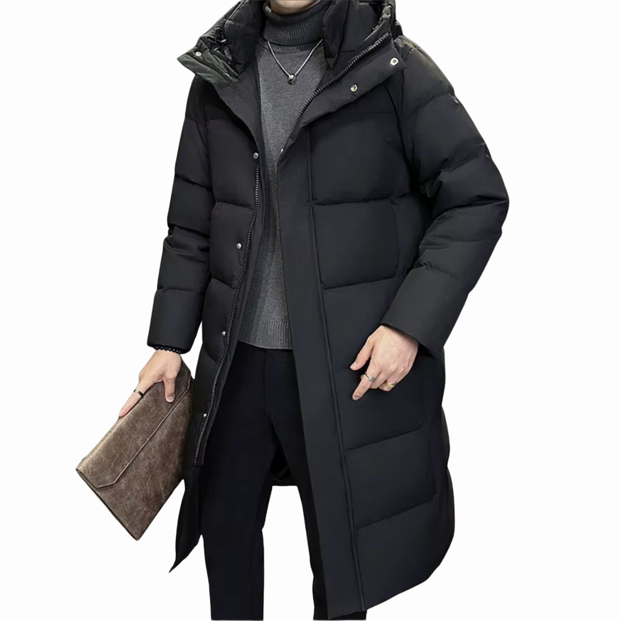 Gevoerde Weerbestendige Trenchcoat Voor Heren Met Ontspannen Pasvorm