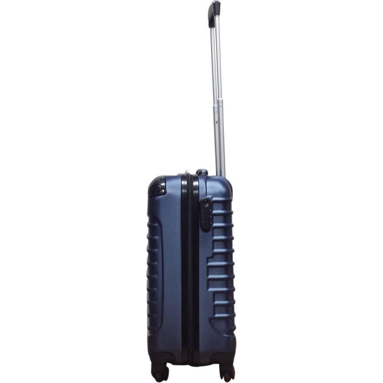 2-Delige Donkerblauwe Hard Shell Bagageset Met 4 Wielen