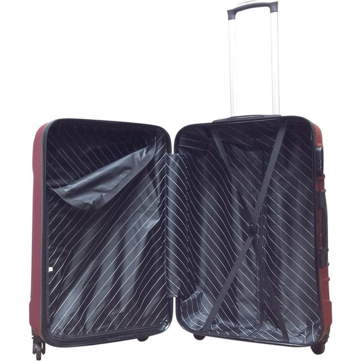 2-Delige Donkerblauwe Hard Shell Bagageset Met 4 Wielen