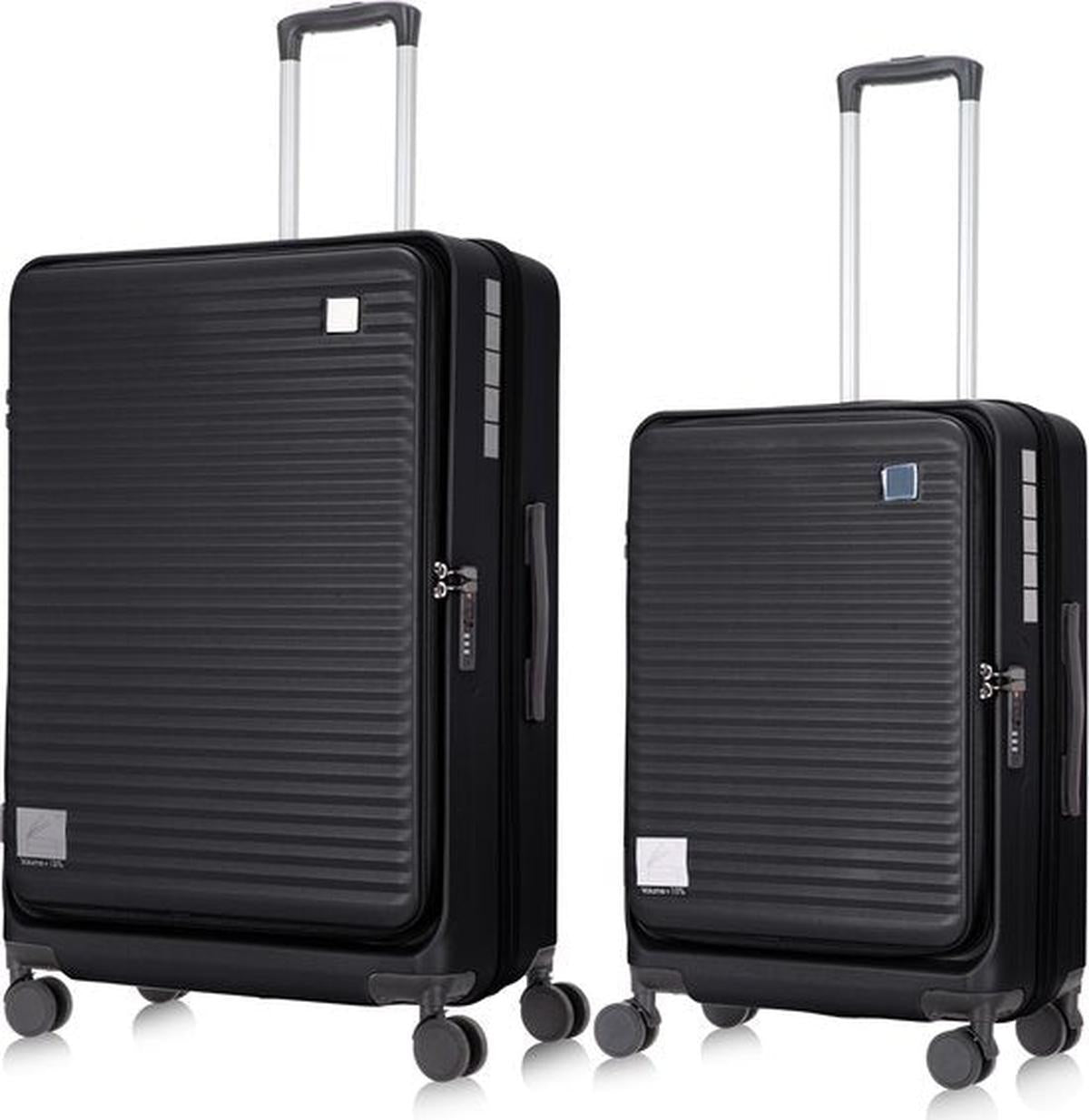 2-Delige Hard Shell Kofferset Met Laptopcompartiment