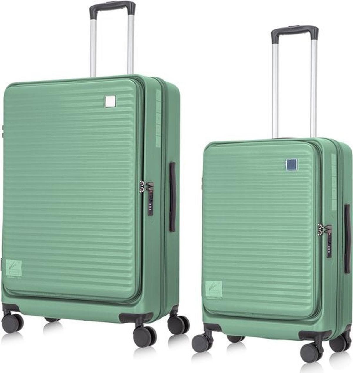 2-Delige Hard Shell Kofferset Met Laptopcompartiment