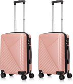 2-Delige Hard Shell Kofferset Met TSA Slot En 360° Spinner Wielen