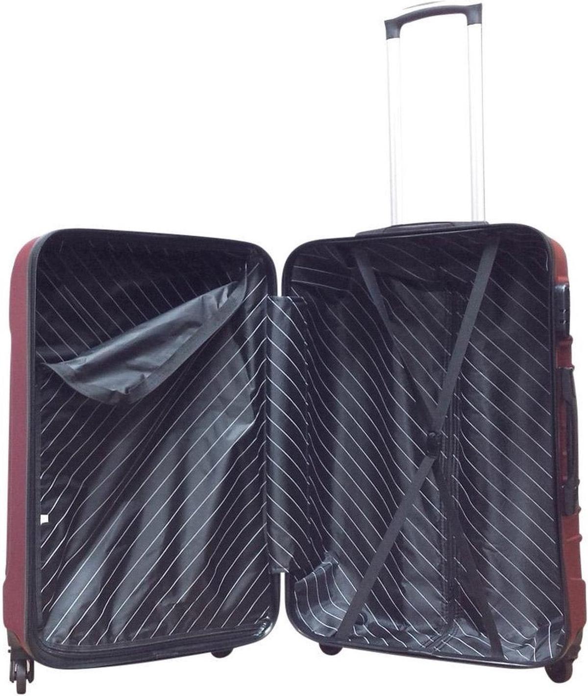 2 - Delige Hard - Shell Kofferset Met XL En S Koffer In Roze - Harlett
