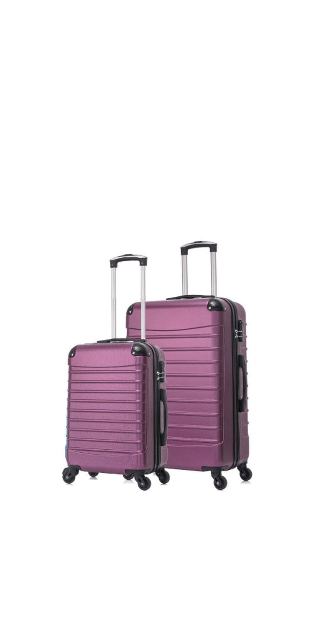 2 - Delige Hard - Shell Kofferset Met XL En S Koffer In Roze - Harlett