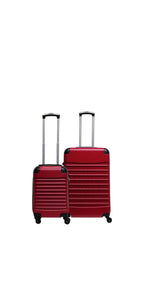 2 - Delige Rood Hard Shell Kofferset Met 4 Wielen - Harlett