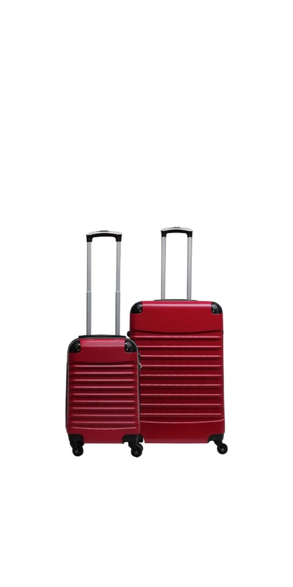 2 - Delige Rood Hard Shell Kofferset Met 4 Wielen - Harlett