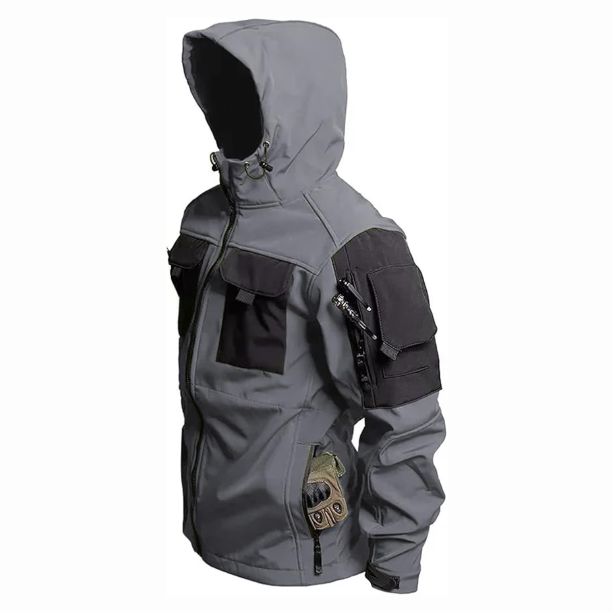 Tactical Softshell Jas Heren - Wind- & Waterdicht (Multi-Pocket)