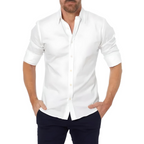 Kreukvrij Heren Shirt met Rits