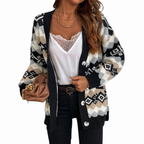 Bohemian Gebreid Vest - Aztec Patroon